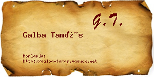 Galba Tamás névjegykártya